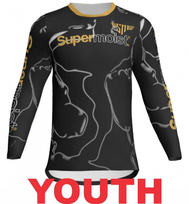 KIDS Supermoist Racing Granite Riding Shirt - Gold