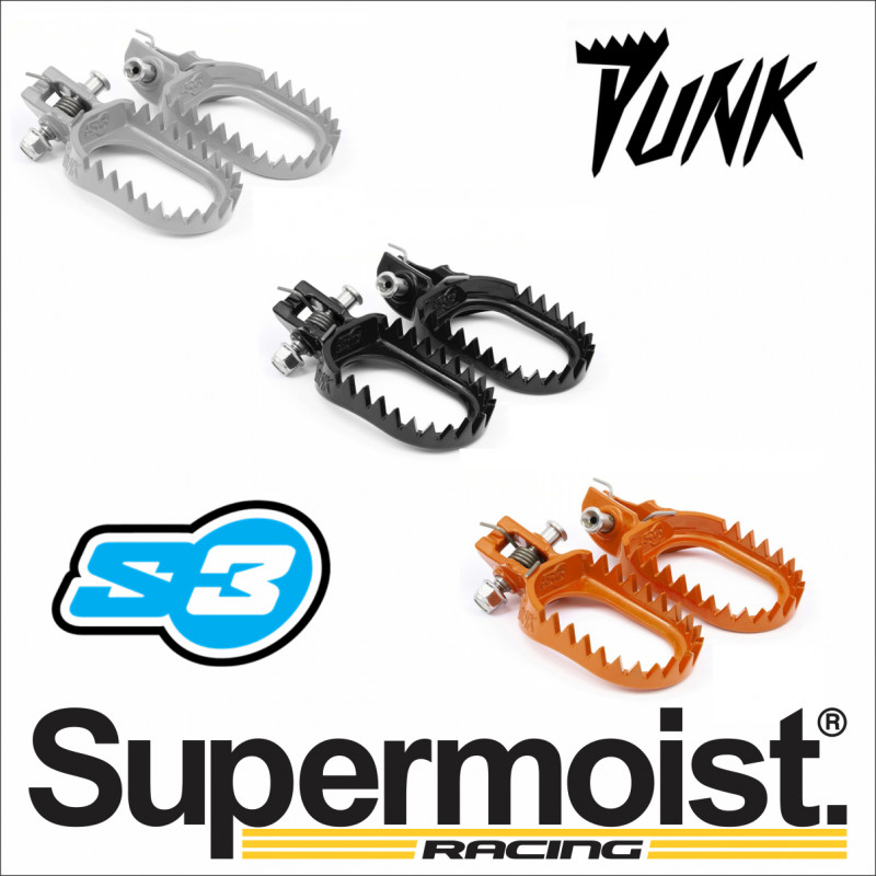 S3 Punk Foot Pegs For KTM, Husqvarna, Haseberg, Beta, Yamaha and Gas Gas - pre 2016